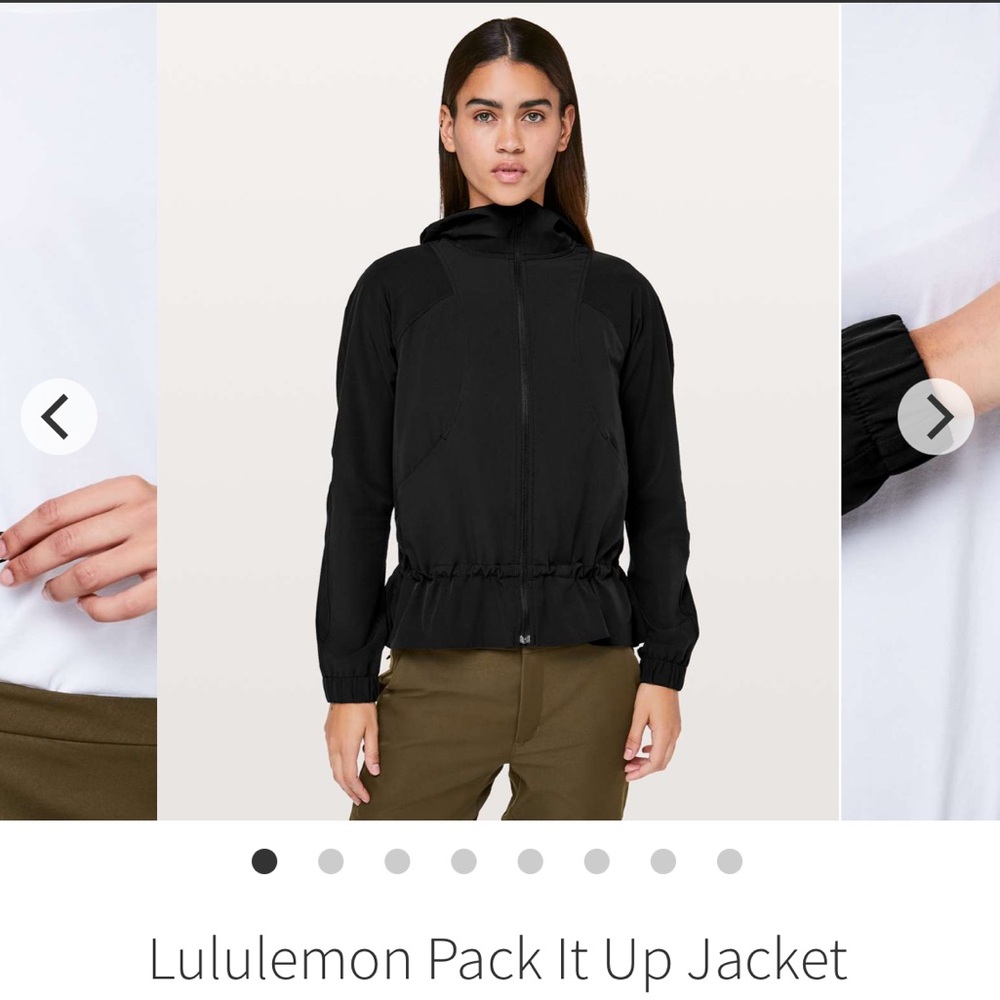 Lululemon Pack It Up Black jacket size 4